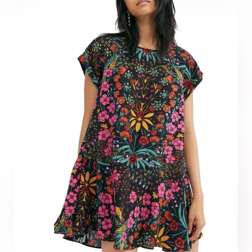Free People Strawberry Fields Mini Tunic Dress